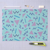 80s 90s Geometrisch blauw van de Memphis stijl Tissuepapier (Craft)