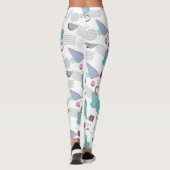 80s 90s Geometrische afdrukkwalsen Leggings (Achterkant)