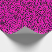80's/90's Hot Pink Wiggly Worms Retro Cadeaupapier (Hoek)