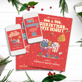 80s & 90s Kerstfilm Nacht Retro Party Kaart