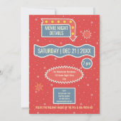 80s & 90s Kerstfilm Nacht Retro Party Kaart (Achterkant)