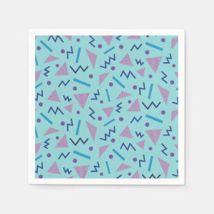 80s 90s Memphis stijl geometrisch blauw   Servet