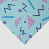 80s 90s Memphis stijl geometrisch blauw Tissuepapier (Detail)