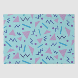 80s 90s Memphis stijl geometrisch blauw Tissuepapier