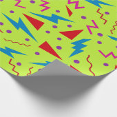 80s 90s Memphis stijl geometrisch Geel Cadeaupapier (Hoek)