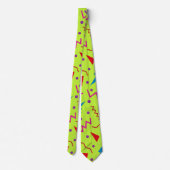 80s 90s Memphis stijl geometrisch geel Stropdas (Achterkant)