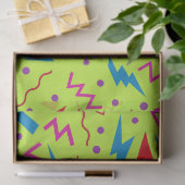 80s 90s Memphis stijl geometrisch Geel  Tissuepapier (Geschenk)