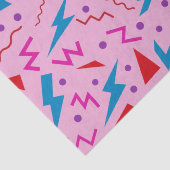 80s 90s Memphis stijl geometrische roze Tissuepapier (Detail)