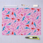 80s 90s Memphis stijl geometrische roze Tissuepapier (Craft)