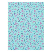 80s 90s Memphis Style Geometrisch blauw Tafelkleed (Voorkant)