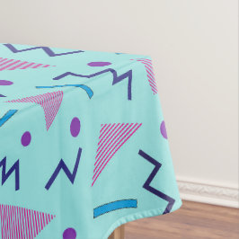 80s 90s Memphis Style Geometrisch blauw Tafelkleed