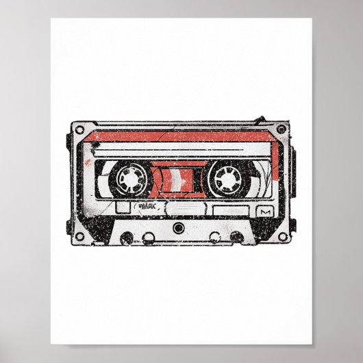 80s 90s Nostalgische Retro Cette Tape Throwback-me Poster (Voorkant)