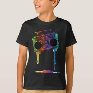 80s & 90s Old School Boombox Muziek hiphop rap T-shirt