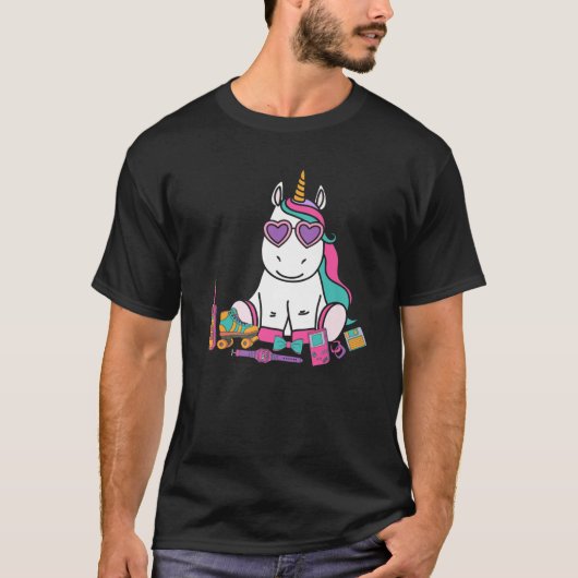 80S-90S-partij Theme Party Outfit Unicorn Costume T-shirt (Voorkant)