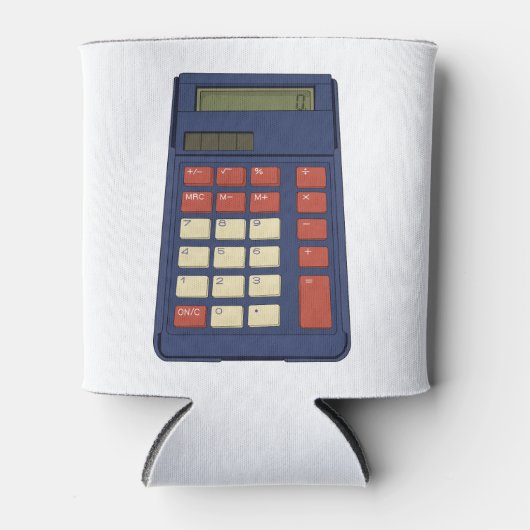 80's 90's Rekenmachine Wiskunde School Nostalgie Blikjeskoeler (Voorkant)