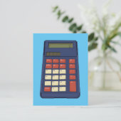 80's 90's Rekenmachine Wiskunde School Nostalgie Briefkaart (Staand voorkant)