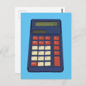 80's 90's Rekenmachine Wiskunde School Nostalgie Briefkaart (Voorkant / Achterkant)