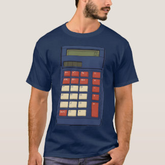 80s 90s Rekenmachine Wiskunde School Nostalgie cad T-shirt