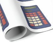 80's 90's Rekenmachine Wiskunde School Nostalgie Cadeaupapier (Rol Hoek)