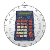 80's 90's Rekenmachine Wiskunde School Nostalgie Dartbord (Voorkant)