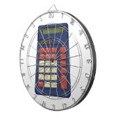 80's 90's Rekenmachine Wiskunde School Nostalgie Dartbord (Voorkant Rechts)