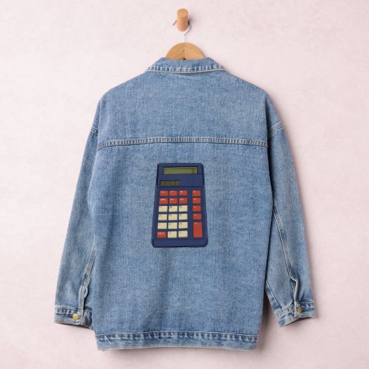 80's 90's Rekenmachine Wiskunde School Nostalgie Denim Jacket (Hangar)