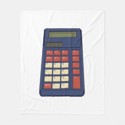 80's 90's Rekenmachine Wiskunde School Nostalgie Fleece Deken (Voorkant)