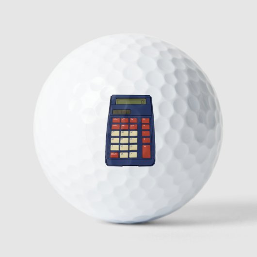 80's 90's Rekenmachine Wiskunde School Nostalgie Golfballen (Voorkant)