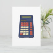 80's 90's Rekenmachine Wiskunde School Nostalgie Kaart (Staand voorkant)