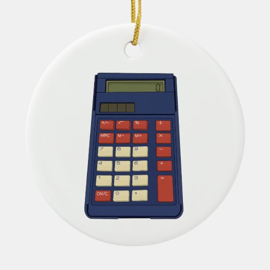 80's 90's Rekenmachine Wiskunde School Nostalgie Keramisch Ornament (Voorkant)