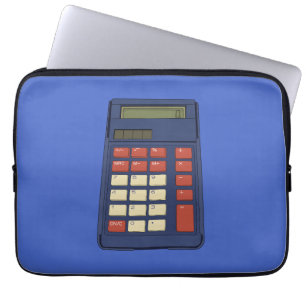 80's 90's Rekenmachine Wiskunde School Nostalgie Laptop Sleeve