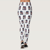 80's 90's Rekenmachine Wiskunde School Nostalgie Leggings (Achterkant)