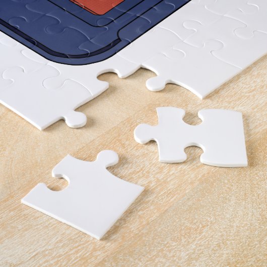 80's 90's Rekenmachine Wiskunde School Nostalgie Legpuzzel (Zijkant)