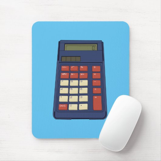 80's 90's Rekenmachine Wiskunde School Nostalgie Muismat (Met muis)