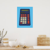 80's 90's Rekenmachine Wiskunde School Nostalgie Poster (Keuken)