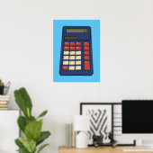 80's 90's Rekenmachine Wiskunde School Nostalgie Poster (Thuiskantoor)
