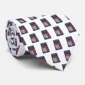 80's 90's Rekenmachine Wiskunde School Nostalgie Stropdas (Opgerold)