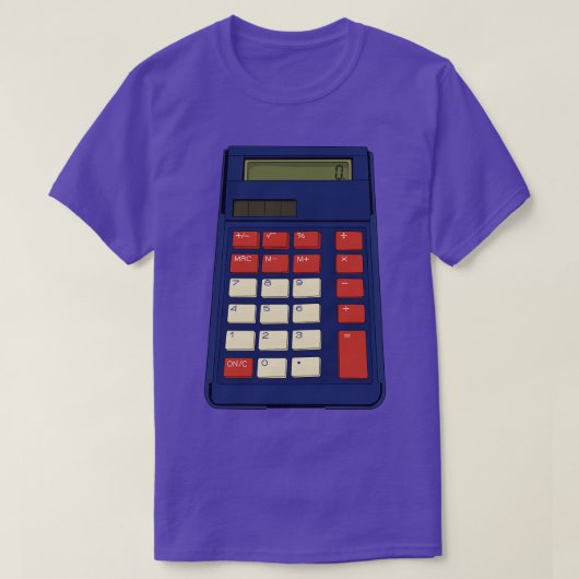 80s 90s Rekenmachine Wiskunde School Nostalgie T-shirt (Design voorkant)