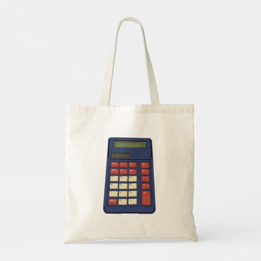 80's 90's Rekenmachine Wiskunde School Nostalgie Tote Bag (Achterkant)