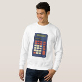 80's 90's Rekenmachine Wiskunde School Nostalgie Trui (Voorkant volledig)