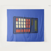 80's 90's Rekenmachine Wiskunde School Nostalgie Wandkleed (Voorkant (horizontaal))