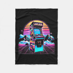 80s 90s  Retro Arcade Videospel Oude School Fleece Deken