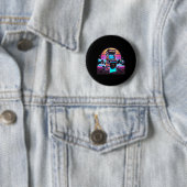80s 90s Retro Arcade Videospel Oude School Ronde Button 5,7 Cm (In situ)