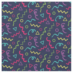 80s 90s retro feest neon Memphis patroon Stof
