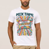 80s 90s Retro Mix Tape Cassette Nostalgia Design T-shirt (Voorkant)