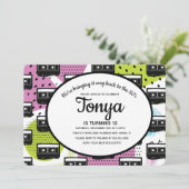 80s 90s Roze Meisje Collage Cassette Terugblik Kaart (Staand voorkant)