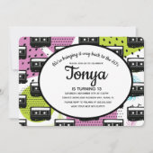 80s 90s Roze Meisje Collage Cassette Terugblik Kaart (Voorkant)