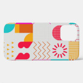 80s-90s Trendy geometrische achtergrond Case-Mate iPhone Case (Achterkant (horizontaal))