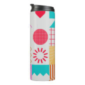 80s-90s Trendy geometrische achtergrond Thermosbeker (Geroteerd rechts)