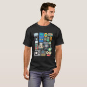 80S 90S videogame Retro  klassieke achtergrond T-shirt (Voorkant volledig)
